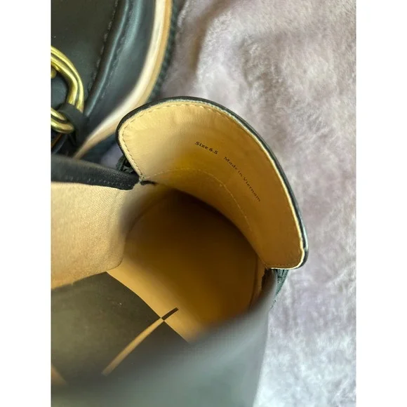 Dolce Vita Women Black Leather Chain Link Platform Wedge Loafers Size 6.5 - Picture 2 of 8